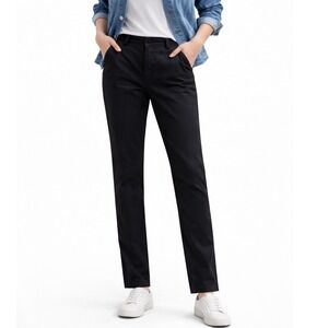TRANSIT par such‎ Women Charcoal Gray Flat Front Button Fly Cotton Blend Pants 4